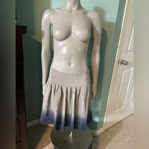 100% SILK Gray and Blue Ombre Skirt - Ladies 10
